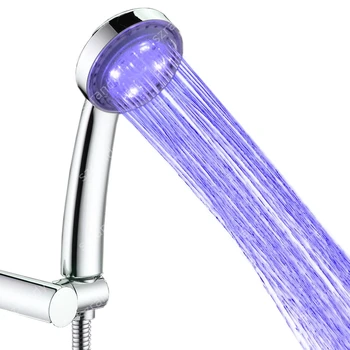 Оптовый переносной душ с подсветкой воды для ванной комнаты с одним синим переключением