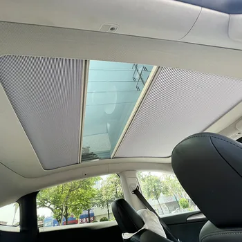 Для Tesla Model Y 2021-2023, автомобильный люк в крыше, солнцезащитный козырек, Выдвижной солнцезащитный козырек, модификация аксессуаров для защиты от солнца