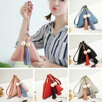 Женская модная повседневная мини-сумочка-клатч из кожи с бахромой, сумка для телефона, bolsas de mujer