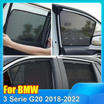 Для BMW 3 Серии G20 2018-2022 G 20 Солнцезащитный Козырек На Окно автомобиля С защитой от Ультрафиолета Автоматическая Шторка Солнцезащитный Козырек Сетка Сетка