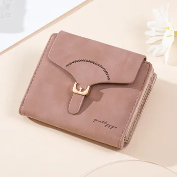 2023 Новый женский кошелек, женская сумочка с матовой пряжкой в стиле ретро, женская сумка для карточек