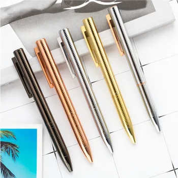 Креативная многоцветная Шариковая ручка Lytwtw из 5 предметов, деловые Металлические Офисные Вращающиеся Ручки, Школьные Канцелярские принадлежности, Канцелярские принадлежности