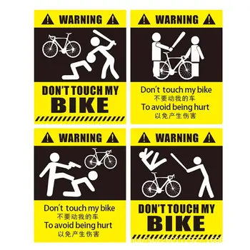 Велосипед, предупреждающая наклейка 