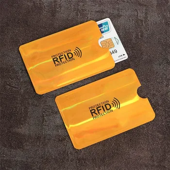 5шт Противоугонный держатель для карт из алюминиевой фольги RFID Чехол Защита держателя карты от размагничивания Набор банковских карт Защитная сумка NFC