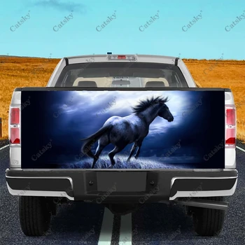 Наклейка с рисунком лошади Galaxy Horse для мужского автомобиля, защитная наклейка на багажник, Наклейка на кузов автомобиля, украшение автомобиля для внедорожника, универсального пикапа