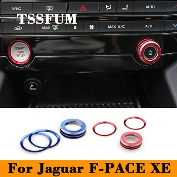 Отделка мультимедийной кнопки центральной консоли салона автомобиля Декоративная крышка ручки управления кондиционером для Jaguar XE X760 F-Pace X761
